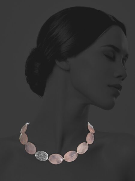 Hope rose quartz necklace