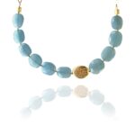 Hope necklace silver vermeil faceted aquamarine 82432G 1