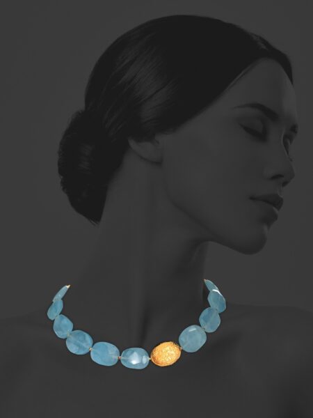 Hope aquamarine vermeil necklace