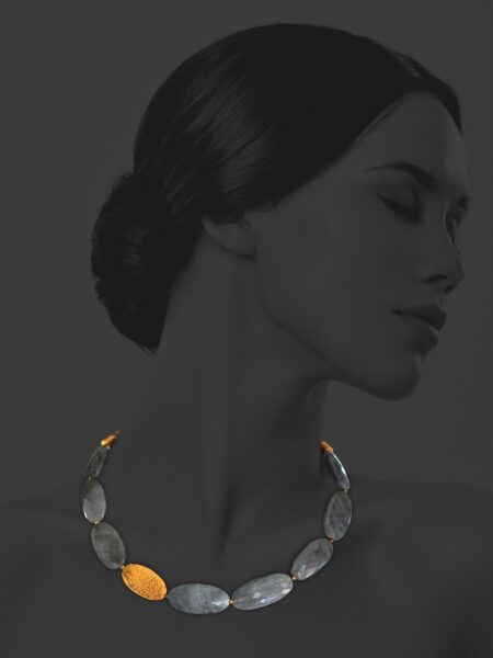 Hope grey quartz necklace