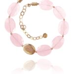 Hope necklace silver vermeil faceted rose quartz 82429G 2