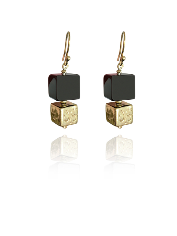 Journey Gateway earrings silver vermeil onyx