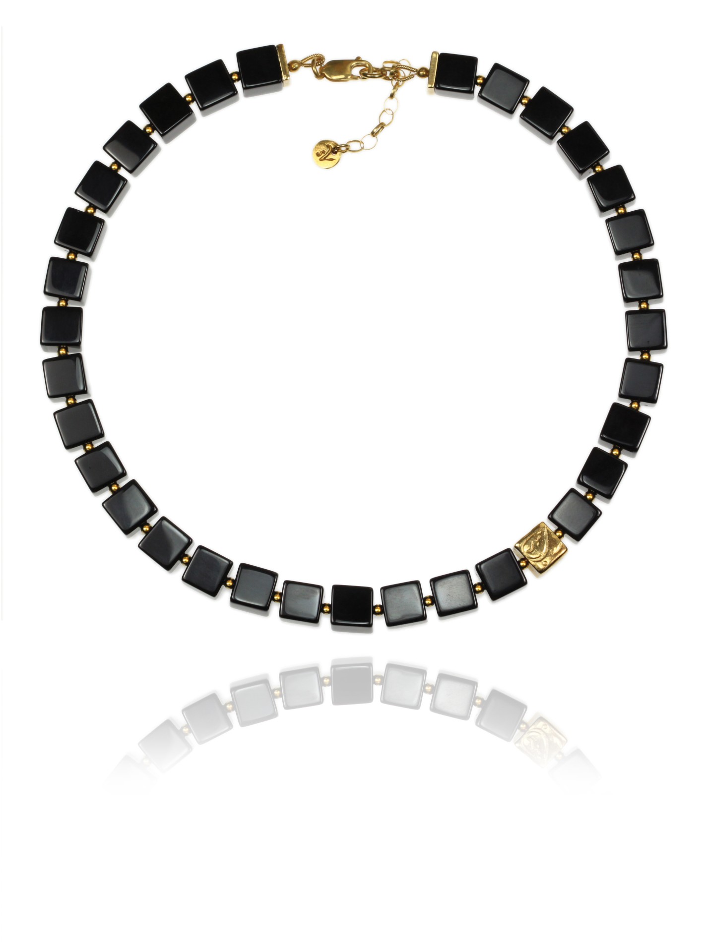 Journey Gateway necklace silver vermeil onyx 82431 1