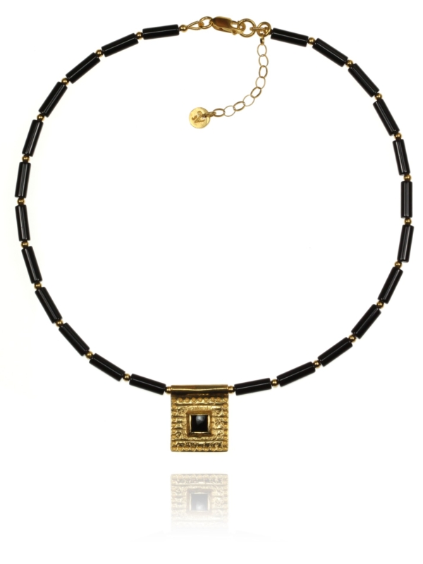 Journey Square onyx necklace