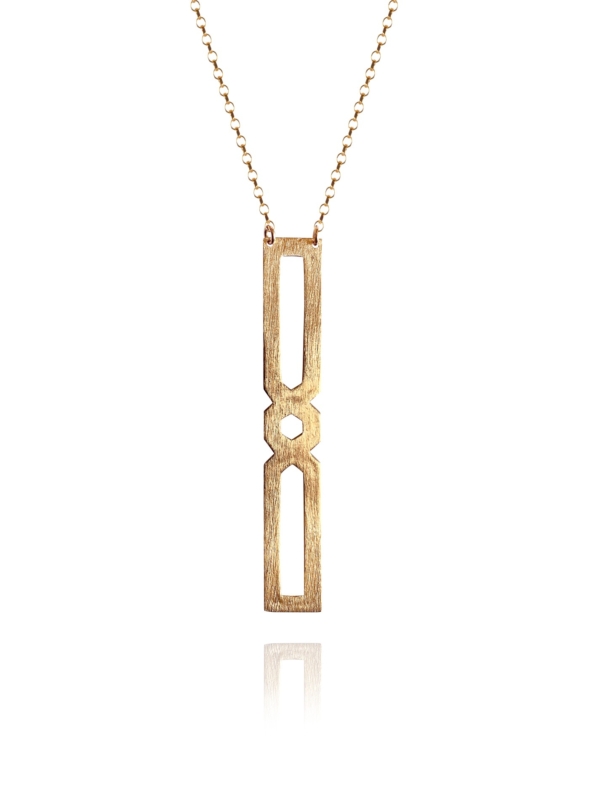 Mosaic Gate vermeil pendant
