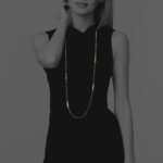 Mosaic Gate long necklace silver vermeil