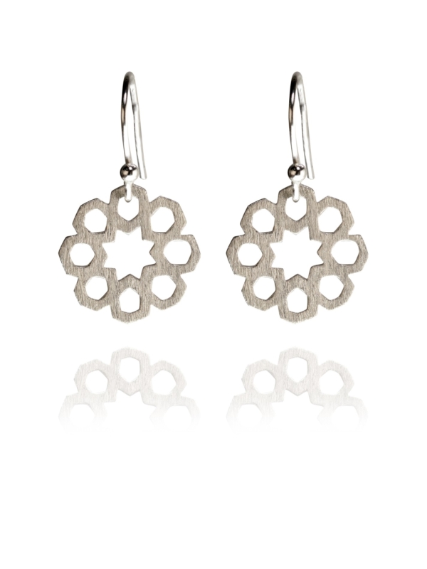 Mosaic Star earrings silver