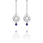 Mosaic Star earrings silver lapis