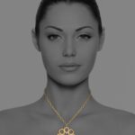 Mosaic Star large necklace silver vermeil lapis