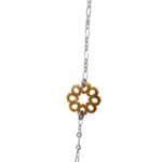 Mosaic Star long necklace silver vermeil