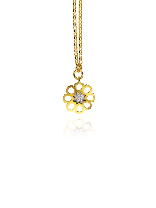 Mosaic Star vermeil small pendant