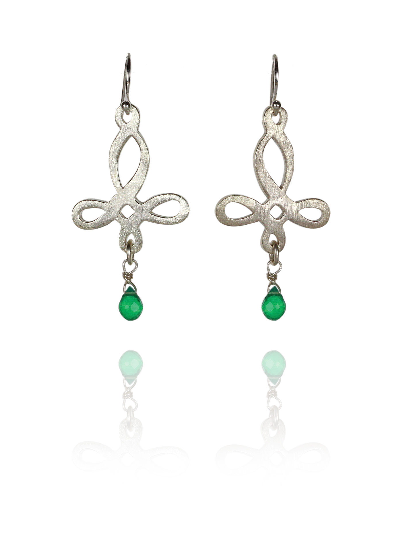 Shakespeare Ruff earrings silver agate