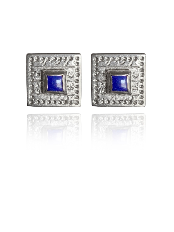 Square lapis cufflinks