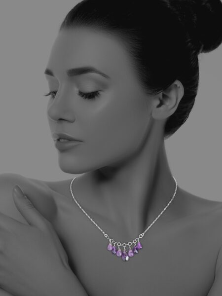 Stars amethyst necklace