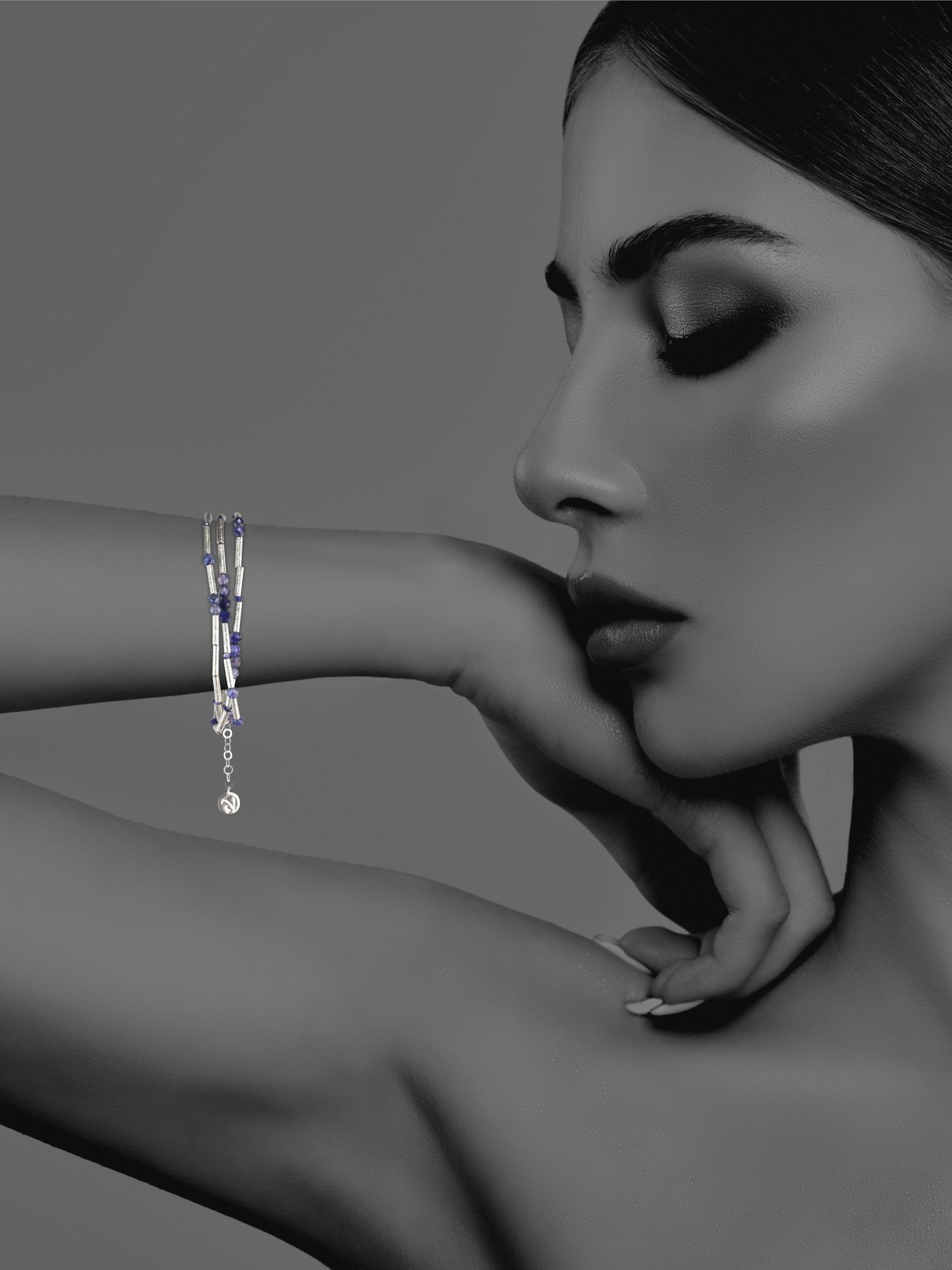 Stars Iolite bracelet silver faceted iolite 62232 4
