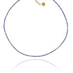 Stars lapis necklace silver faceted pyrite lapis 84108 1