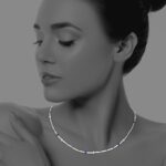 Stars necklace silver faceted aquamarine turquoise lapis hematite pearl 84231 2