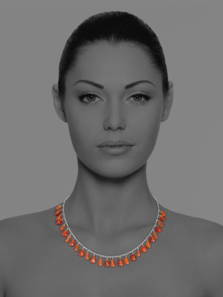 Stars carnelian necklace