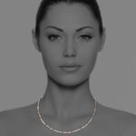 Stars necklace silver faceted carnelian garnet pyrite pearl 84233 4