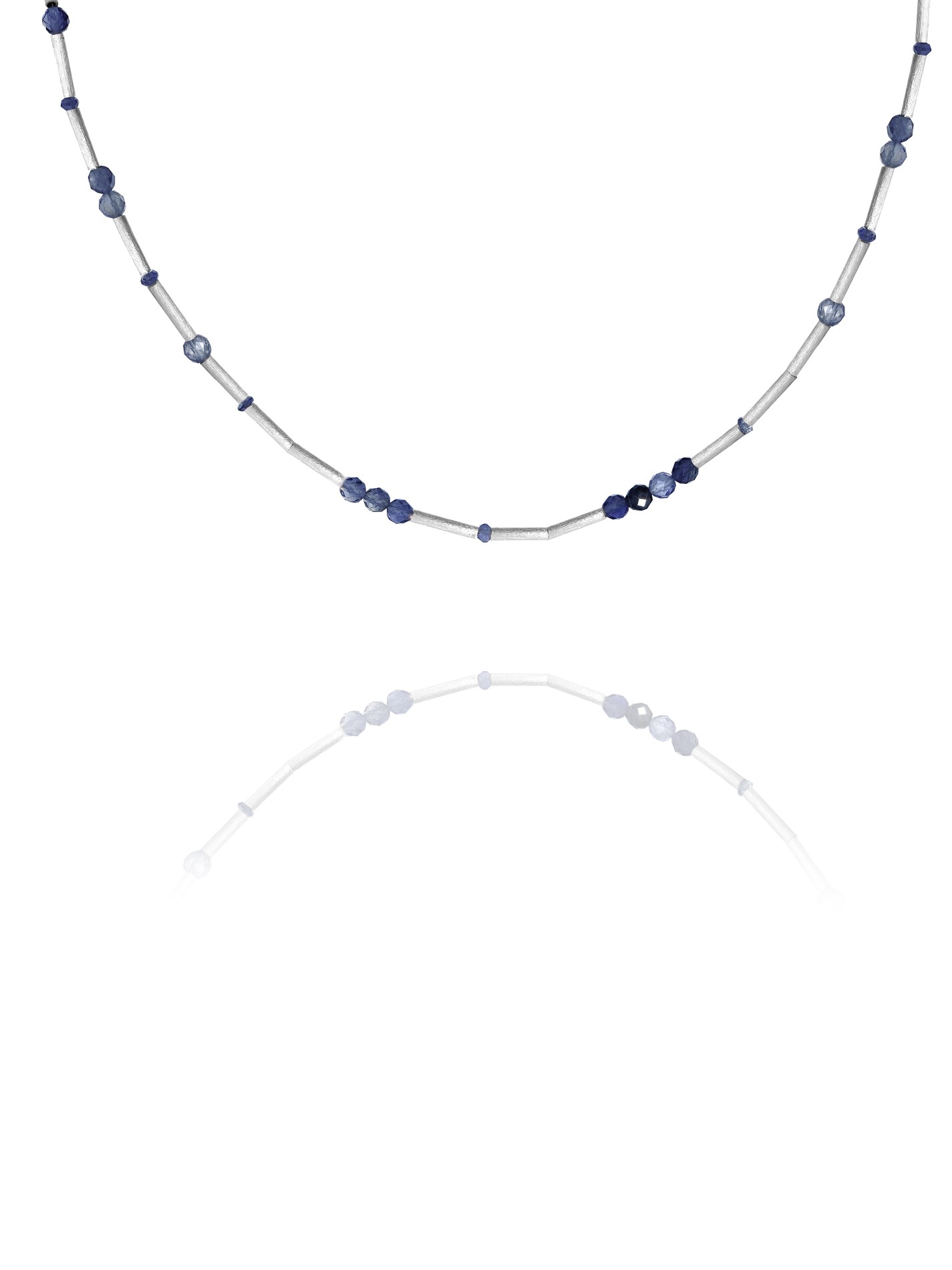 Stars necklace silver faceted iolite 84106 1