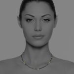 Stars necklace silver faceted onyx pyrite 84107 2