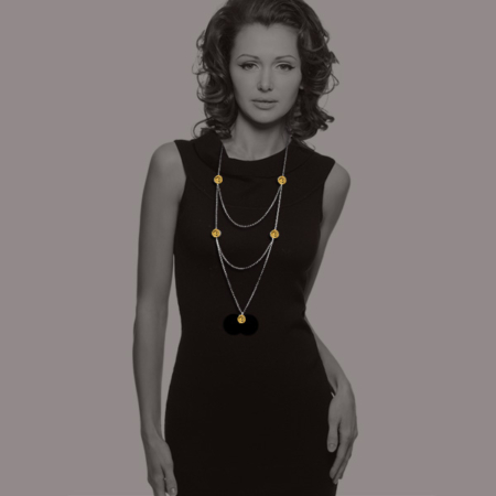 Coins long vermeil necklace