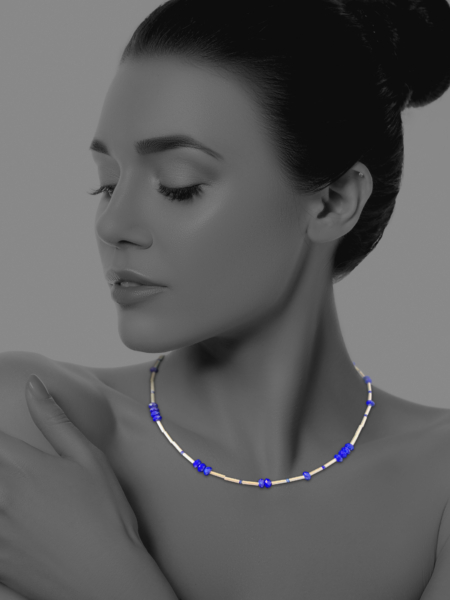 Stars Faceted Lapis necklace