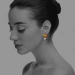 Coin Only earrings pearl silver vermeil