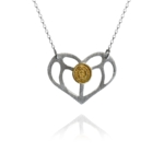 Bloom Love Heart silver vermeil necklace