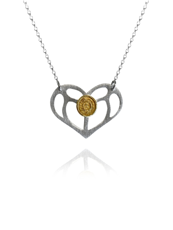 Bloom Love Heart Vermeil Necklace