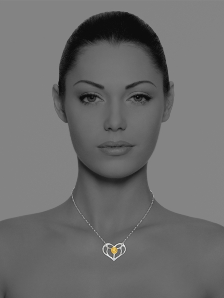Bloom Love Heart Vermeil Necklace