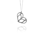 Bloom Love Heart necklace silver