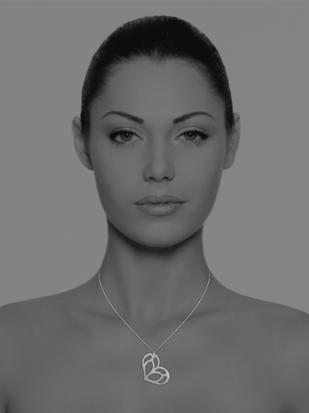 Bloom Love Heart Silver Necklace