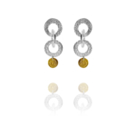 Coin chain earrings silver vermeil