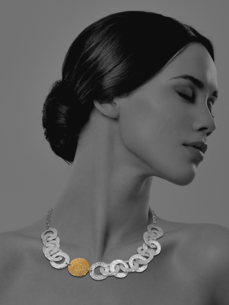 Coins Chain vermeil silver necklace