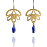 Blossom earrings vermile silver lapis