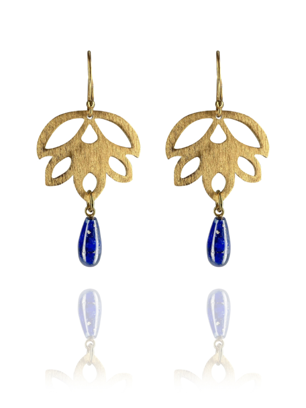 New Blossom lapis vermeil earrings