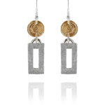 Coins earrings vermile silver