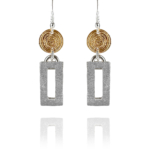 Coins earrings vermile silver