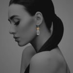 Coins earrings vermile silver