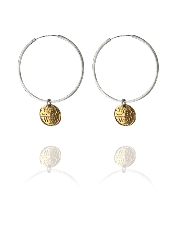 Historic Coins large vermeil earrings