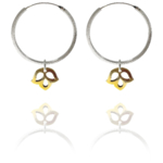 New Blossom large earrings silver vermeil G