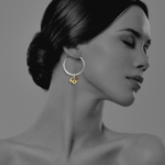 New Blossom large earrings silver vermeil G
