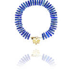 New Blossom necklace vermeil silver lapis