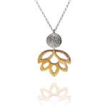 New blossom with coin necklace vermeil silver