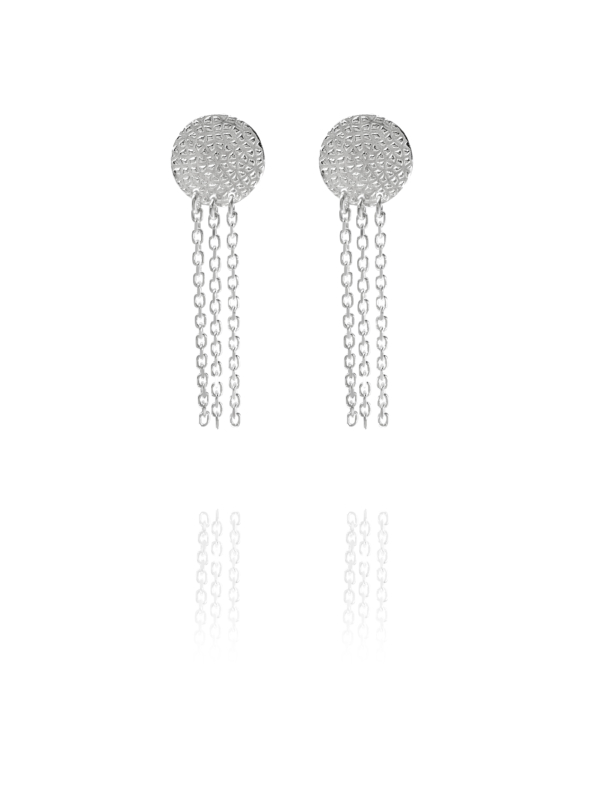 chain earrings silver