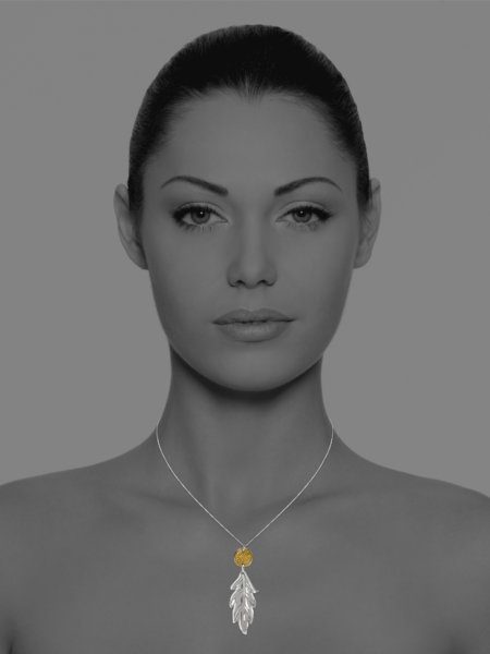 Coin leaf pendant