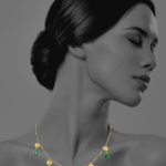 coins amalia grand necklace vermeil green onyx G