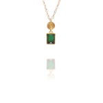 coins amalia large pendent vermeil green onyx G