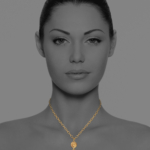 coins amalia large pendent vermeil green onyx G